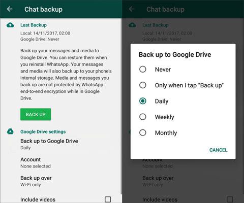 通过谷歌驱动器将 Whatsapp 消息移动到新的 Android 手机